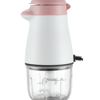 Robot culinaire compact pour bébé en ABS, avec pot en verre de 300 ml, faible bruit (mini mixeur électrique, hachoir, broyeur pour la préparation des aliments des tout-petits à la maison)