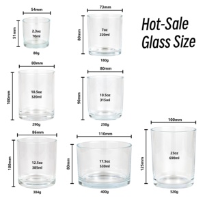 Ba bấc 17.5oz rõ ràng Oxford <span class=keywords><strong>Glass</strong></span> Candle Tumbler <span class=keywords><strong>Jar</strong></span> với nắp kim loại - Product Image 6