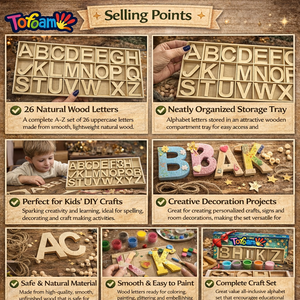 TOFOAM OEM Bandeja de Aprendizaje del Alfabeto Montessori para Niños Preescolares, Tablero Educativo de Madera para <span class=keywords><strong>el</strong></span> Aprendizaje Temprano, Juego de Rompecabezas del Alfabeto - Product Image 3