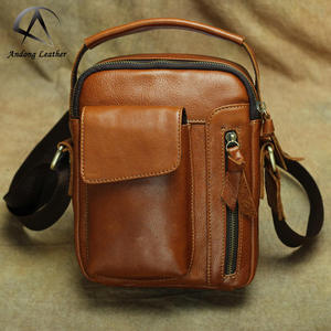 Bolso Bandolera de Cuero Vacuno Genuino Andong, Estilo Retro, para Hombre, de Gran Capacidad, Bolso de Mensajero, Bolso Casual - Product Image 1