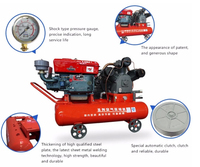 Compresseur d'air mobile diesel Hongwuhuan 11 kW 15 CV 60 CFM 7 bars, type 3 pistons, pour exploitation minière, facile à déplacer, pour mine d'or, prix 15 CV
