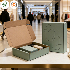 Scatole di Imballaggio Personalizzate in Cartone Ondulato Bianco Ecologico Riciclato, Confezioni Esterne Personalizzate per Alimenti Digitali all'Ingrosso - Product Image 1