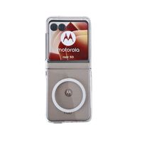 Coque en TPU acrylique Anti-chute Anti-jaune transparente pour Motorola Razr 50/50 ultra/50S Support magnétique charge sans fil