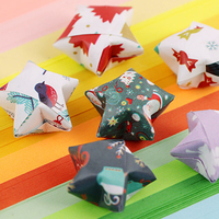 Papier étoiles origami, bandes de papier étoiles porte-bonheur pour cartes faites à la main, cadeaux, décoration de fête, décoration artisanale, 540 pièces