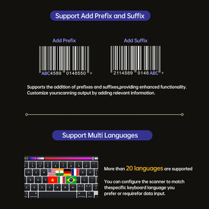 Pistola di scansione Bar Qr <span class=keywords><strong>Code</strong></span> Reader 2D 1D portatile USB 2.4G lettore di codici a barre senza fili negozio supermercato magazzino inventario - Product Image 6