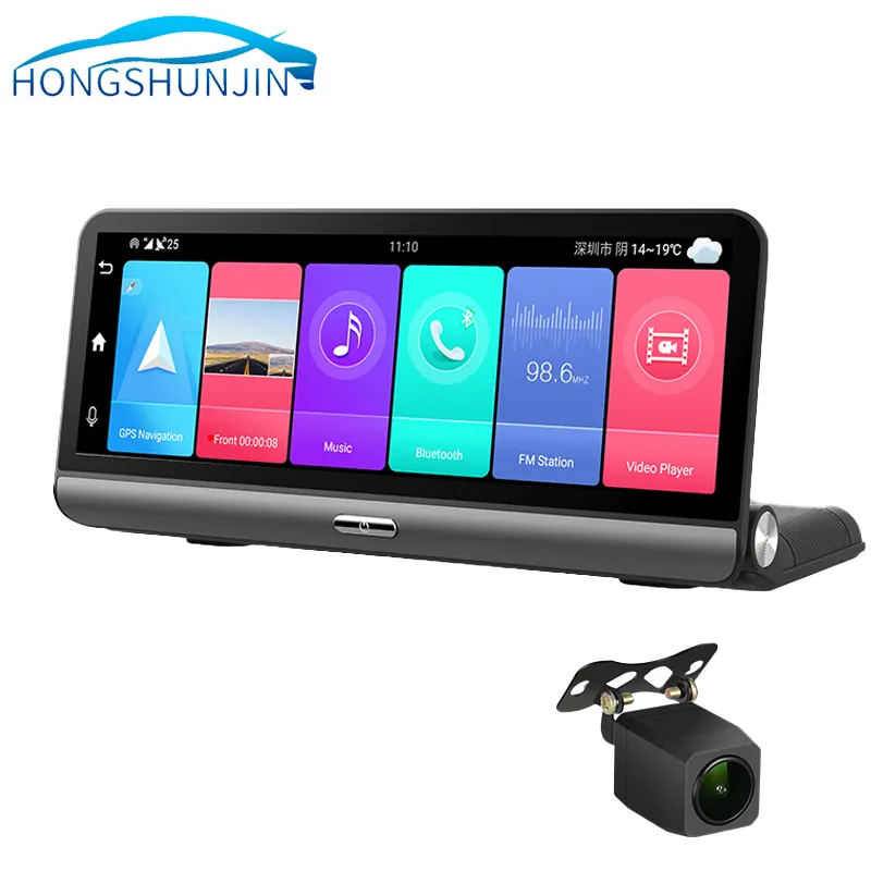 4g Android Car Camera 8inch 1080p Car Dvd Player Gps Dashcam Dvr Driving Recorder With Smart Touch Ips Screen Car Black Box