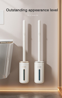 Système de nettoyage de toilettes portables jetables - Têtes jetables en PP 360 et base de support |   Prix de gros disponible