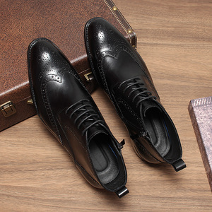 Chaussures habillées en cuir véritable pour hommes, de haute qualité, pour le bureau, style Oxford, décontractées, automne, antidérapantes et respirantes, vente en gros - Product Image 1
