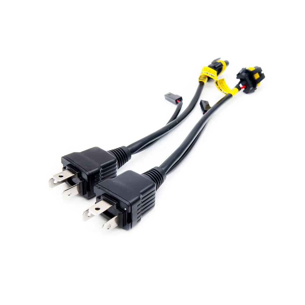 H4 conector para hid xenon farol e lastro escondido 9003 hb2 h4 bi xenon hid fiação harness h4 lâmpada tomada plug adaptador