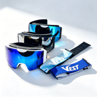 Masque de ski à vision large, lentille interchangeable magnétique, système de fixation latérale, logo personnalisé OEM, anti-buée UV400, compatible casque