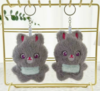 Anoeo Zootopia Peluche en tissu doux de 4 pouces, mignonne, de style anime, représentant un lapin et un renard, avec rembourrage en coton PP, unisexe, pour enfants
