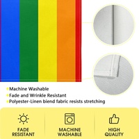 Chemin de table personnalisé à motif QPOC, imprimé sur le thème de l'arc-en-ciel gay, adapté aux occasions de dîner, aux banquets à domicile et aux rassemblements thématiques