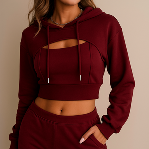 Oferta Especial: <span class=keywords><strong>Sudaderas</strong></span> con Capucha y Suéteres para <span class=keywords><strong>Mujer</strong></span>, Otoño/Invierno, Diseño Acogedor con Forro de Tela de Felpa, Spandex/Algodón - Product Image 5
