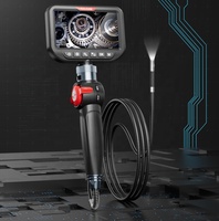 Caméra d'inspection HD flexible à 180 degrés en usine Caméra endoscopique de diagnostic automobile étanche à écran 5 "avec 6 lumières LED