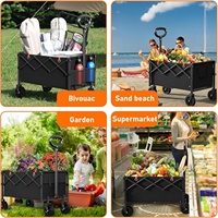 Chariot de camping pliable à 4 roues portable, capacité de charge 400-600 LBS, outils OEM pour usage industriel multi-usage