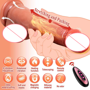 Best-seller : Godemiché vibrant XXL géant télescopique à chauffage simulé, contrôlé par application, pour usage anal, coffret de luxe pour femmes et hommes - Product Image 3