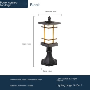 <b>Solar</b> Pillar Light LED Outdoor IP65 Warm White Acrylic Shade Aluminum Body 3500K <b>Garden</b> Path Lamp Decorative Bollard <b>Lantern</b> - Product Image 2
