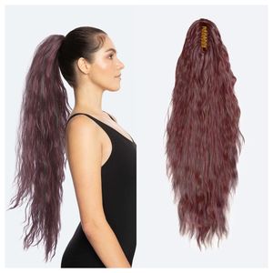 <span class=keywords><strong>ผม</strong></span>ต่อหางม้าแ<span class=keywords><strong>บ</strong></span><span class=keywords><strong>บ</strong></span><span class=keywords><strong>ลอน</strong></span>ผมยาวสังเคราะห์สำหรับผู้หญิงผมต่อแบ<span class=keywords><strong>บ</strong></span>หนีบผมสีดำ - Product Image 2