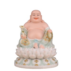 Estatua de Buda para toda la sala, imitación de jade blanco, tallada con tres santos y bodhisattvas, para culto en el hogar - Product Image 5