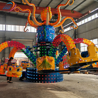 Parc d'aventures Offre Spéciale Grande Foire Manèges Attraction de nuit Éclairage LED Rotary Octopus Amusement Manèges à vendre