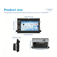 Radio Mobil Android 7" 8 Core untuk Ford F150, Pemasangan di Dasbor, Layar Sentuh Kapasitif IPS 1024x600, Wireless CarPlay, Android Auto