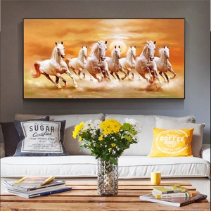 Cavalli da corsa dipinti ad olio su tela moderna arte murale Poster e <span class=keywords><strong>stampe</strong></span> <span class=keywords><strong>per</strong></span> la casa <span class=keywords><strong>soggiorno</strong></span> Decor No Frame - Product Image 5