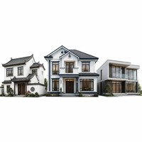 Villa Rangka Baja Ringan, Pasokan Pedagang, MOQ 1 Set, Langsung dari Pabrik, Baja Al Zn, Anti Korosi 300 Tahun, Semua Gaya, Dokumen Lengkap