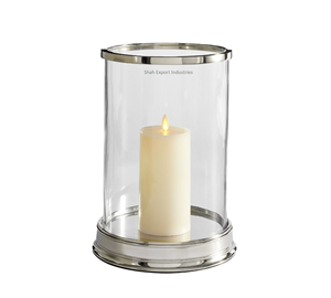 Hot Selling Iron Daphne Round <b>Hurricanes</b> <b>Candle</b> Holder Silver Plated Eco-Friendly for Weddings and Christmas Home Decor - Product Image 1