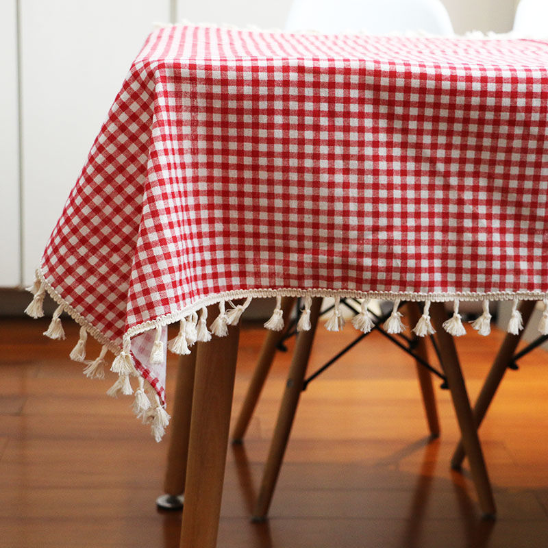 Stile nappa a quadretti rossi