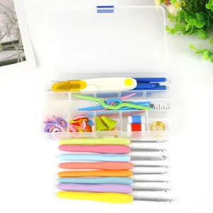 Free Shipping Knitting Needle Set Plastic Handle Crochet Hook Knit Weave Yarn Craft Arts Sewing Accessories DIY Apparel Sewing