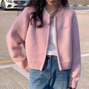 Zipper Short Knitted Sweater Cardigan and Autumn New Lazy Style <strong>Top</strong> - Product Image 3