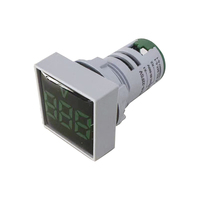 DC 12 V 24 V Tahan Air 28.5mm Kotak Persegi Lampu Mini Gauge LED Tampilan Digital Indikator Voltmeter untuk Mobil untuk Kapal
