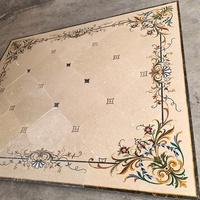 Luxus Villa Projekt Wasserstrahl Marmor Medaillon Inlay Muster Fliese Wasserstrahl Marmor Mosaik Fliese für Interieur Hotel Marmor Projekt