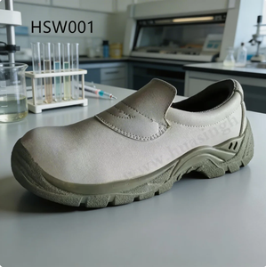 ZYF, Calzado de Seguridad <span class=keywords><strong>Blanco</strong></span> Resistente a Bacterias para Laboratorios de Control de Calidad, Diseño Big Magic Tap, Zuecos de Trabajo HSW014 - Product Image 3