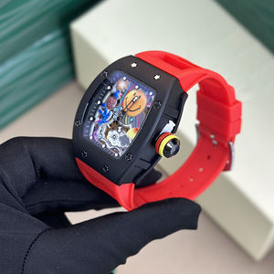 Luxury Skeleton Tonneau <b>Automatic</b> Watch Smiling Dial Sport Mechanical <b>Wristwatch</b> for Men - Product Image 4