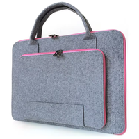 Sac d'ordinateur portable en feutre moderne personnalisé de 15,6 pouces, étui pour tablette, sac de transport, organisateur de bureau