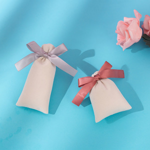 <b>Drawstring</b> Velvet Pouch 6x13cm Rectangular Jewelry Storage Bag With Ribbon For Gifts And Cosmetics - Product Image 4