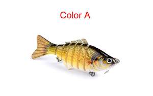 Señuelo <span class=keywords><strong>de</strong></span> Pesca <span class=keywords><strong>de</strong></span> 10cm, 15,5g, ojos 3D, 6 segmentos, señuelo duro realista, Crankbait, Wobblers <span class=keywords><strong>de</strong></span> hundimiento, 2 anzuelos, cebos <span class=keywords><strong>de</strong></span> Pesca - Product Image 2