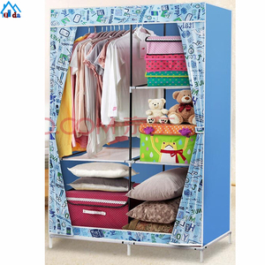 16 Cubes Purple Color Armoire <strong>Wardrobe</strong> Foldable <strong>Wardrobe</strong> <strong>Rack</strong> - Product Image 2