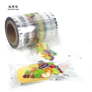 Custom printed sealable plastic packing frozen ice lolly cream popsicle wrapping packaging bags with clear window