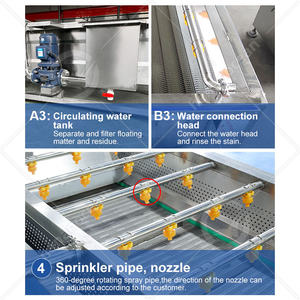 เครื่องล้างผักและผลไม้แบบอัตโนมัติหนัก250กก. ทำความสะอาดเห็ดใช้งานได้หนักสำหรับใช้งานในมหาสมุทร - Product Image 5