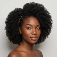 Extensions de cheveux brésiliens vierges bouclés afro crépus 100 % naturels, double trame, Remy, lots de cheveux noirs naturels