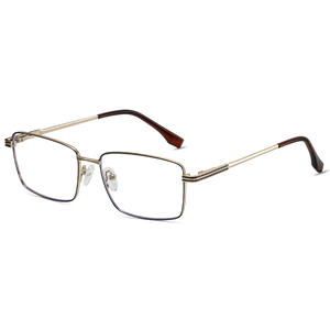 Monture <span class=keywords><strong>de</strong></span> lunettes classique rétro surdimensionnée anti-lumière bleue, en métal, pour hommes et femmes, <span class=keywords><strong>grande</strong></span> <span class=keywords><strong>taille</strong></span>, monture optique pour visages larges - Product Image 5