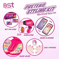 Jouets pour filles Ensemble de beauté Sèche-cheveux électrique pour enfants Salon de beauté Jouet de coiffure