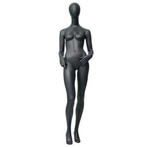 <span class=keywords><strong>Precio</strong></span> de fábrica: Maniquí de cuerpo completo de fibra de vidrio negro usado, cabeza de maniquí femenino con base de vidrio templado, personalizable para prendas de vestir. - Product Image 3