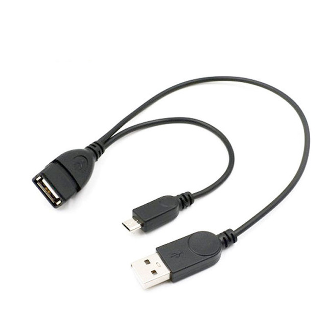 Micro USB Male to USB a Male &Female Adapter Cable OTG Host Power Splitter Y Extension Cable for Samsung Android Phone Tablet