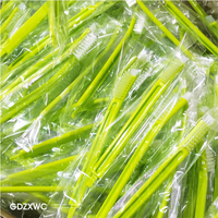Nettoyeur de couverts double tête à prix d'usine, grattoir vert, brosses de nettoyage de cuisine, emballées individuellement, 2 couleurs