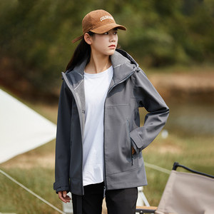 Chaqueta Softshell Impermeable y Cortavientos para Hombre, de Manga Larga, Transpirable, con Capucha, para Senderismo y Camping - Product Image 2