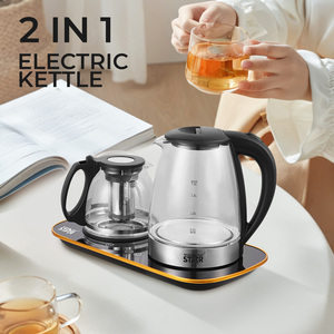 WINNING STAR ST-6053 2000W Bouilloire Électrique en Verre Portable à Ébullition Rapide, Chauffage Automatique et Maintien au Chaud, Ensemble Complet - Product Image 6