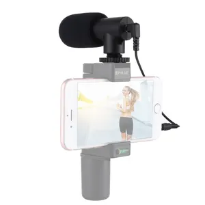 PULUZ 3.5mm Audio Stereo microfono Mini registrazione Vlogging professionale microfono intervista per telefoni videocamera DSLR & DV